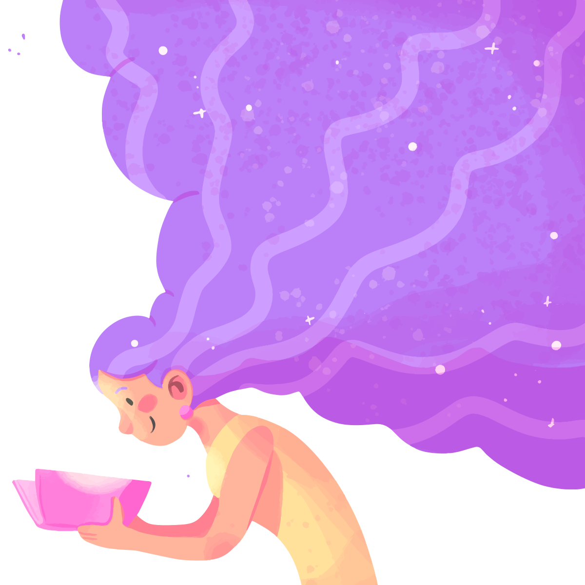 Person reading a book